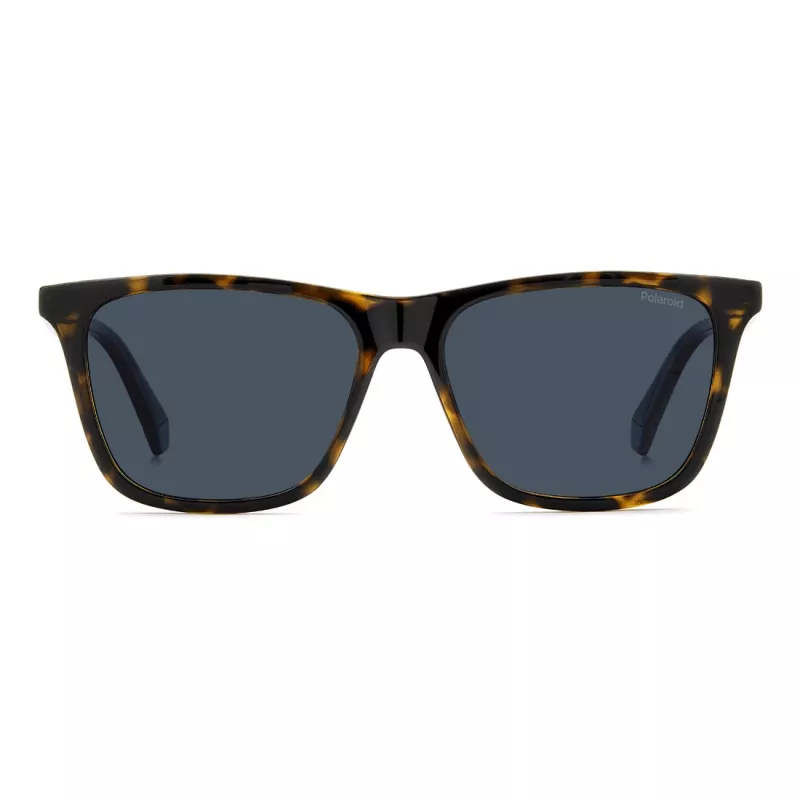 Polaroid PLD4190S086 Herren Rechteckige Havana Sonnenbrille mit Polarisierenden Braunen Gläsern