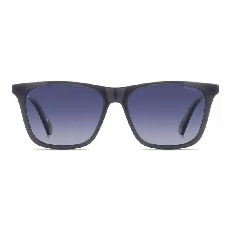 Polaroid PLD4190SKB7 Herren rechteckige polarisierte Sonnenbrille - Schwarz/Grau