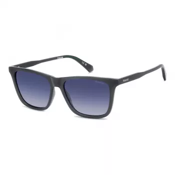 Polaroid PLD4190SKB7 Herren rechteckige polarisierte Sonnenbrille - Schwarz/Grau