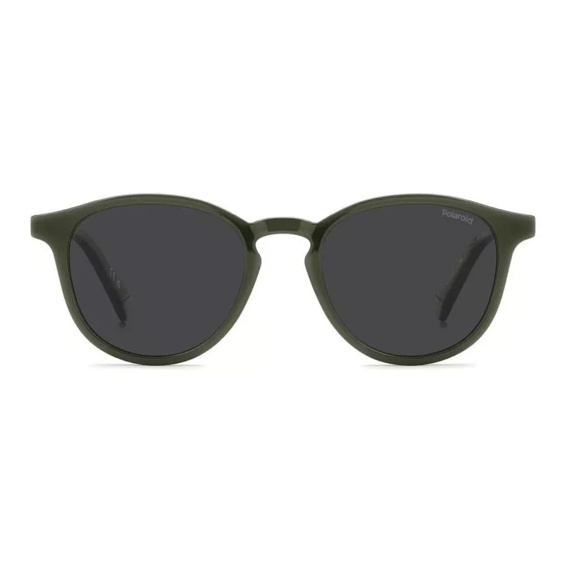 Polaroid PLD4191S4C3 Herren-Sonnenbrille - Grauer eckiger Rahmen mit polarisierten grauen Gläsern