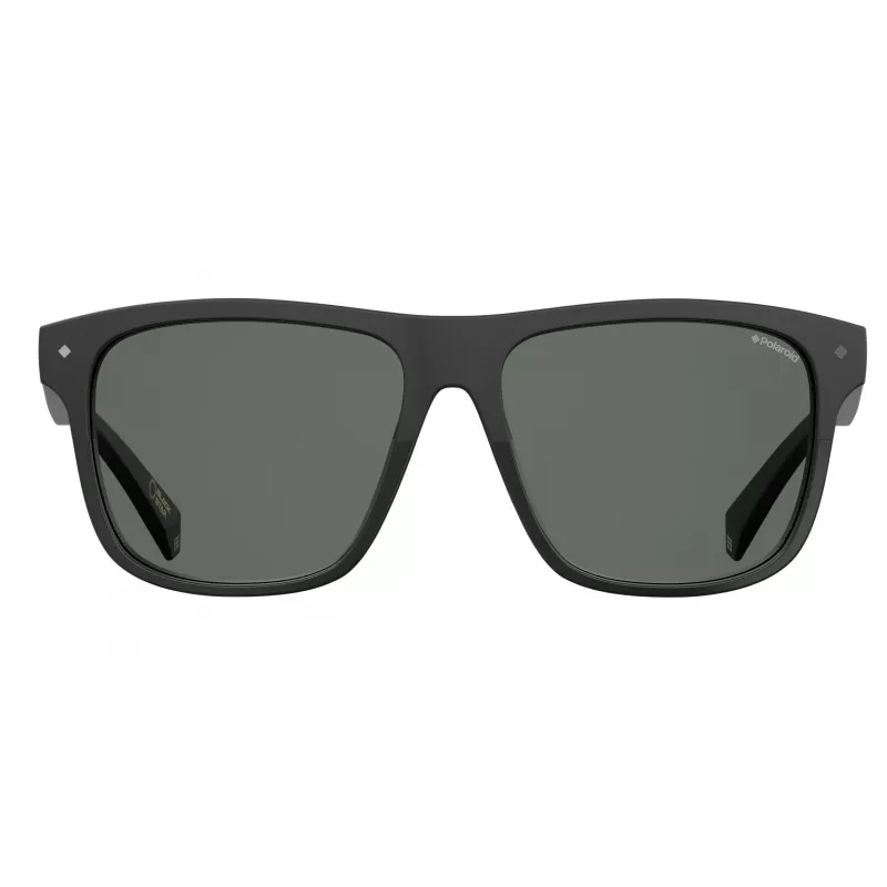 Polaroid PLD6041S807M9 Herren Rechteckige Sonnenbrille - Schwarzer Rahmen Graue Gläser 56/16/145 mm