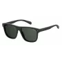 Polaroid PLD6041S807M9 Herren Rechteckige Sonnenbrille - Schwarzer Rahmen Graue Gläser 56/16/145 mm