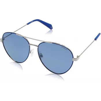 POLAROID PLD6055SPJPC3 Herren Rechteckige Polarisierte Sonnenbrille - Schwarz/Grau