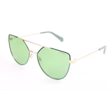 Polaroid PLD6057S1ED Damen-Sonnenbrille - Schwarzer Rahmen, Graue polarisierte Gläser, 58 mm