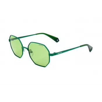 Polaroid PLD6067S1EDUC Unisex-Sonnenbrille - Schwarzer Rahmen, Graue polarisierte Gläser, 53 mm