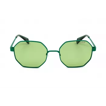 Polaroid PLD6067S1EDUC Unisex-Sonnenbrille - Schwarzer Rahmen, Graue polarisierte Gläser, 53 mm
