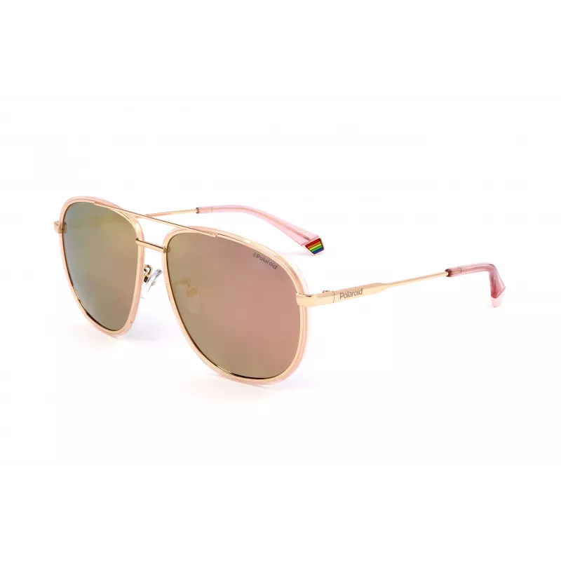 POLAROID PLD6118GS-EYR Herren-Rechteck-Sonnenbrille - Havanna-Gestell, braune polarisierte Gläser