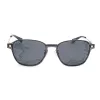 POLAROID PLD6119GCSJ5G Unisex Rechteckige Sonnenbrille - Havana Rahmen, Graue Polariserte Gläser, 53 mm