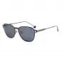POLAROID PLD6119GCSKJ1 Unisex-Rechteck-Sonnenbrille - Graue polarisierte Gläser, schwarzer Rahmen, 53 mm