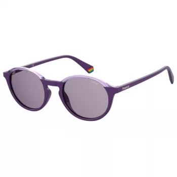 POLAROID PLD6125S-B3V Unisex-Sonnenbrille - Havanna-Rahmen, braune polarisierte Gläser, 50/21/145 mm