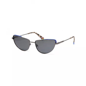 Polaroid PLD6129SKJ1 Damen Katzenaugen-Sonnenbrille - Havanna Rahmen, Braune polarisierte Gläser - 57/17/145 mm