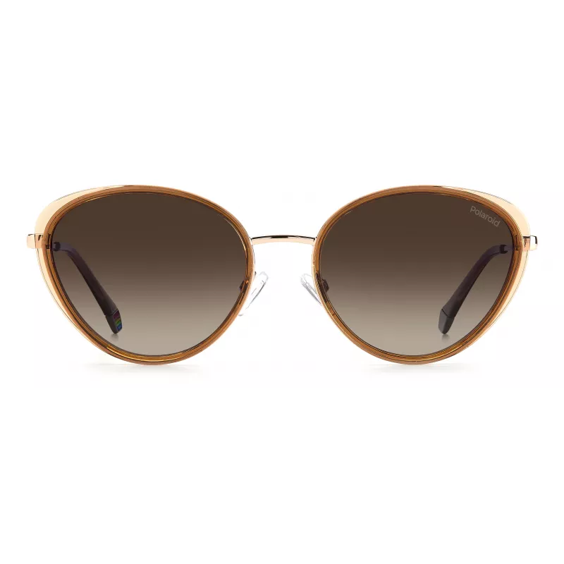Polaroid PLD6145S10ALA Damen-Sonnenbrille im Square-Stil - Havana-Bügel, braune polarisierte Gläser, 56 mm