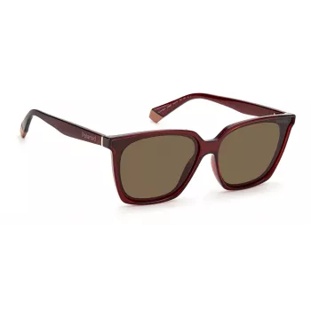 POLAROID PLD6160SC9ASP Damen Rechteck-Sonnenbrille - Smoke Grey Polarized