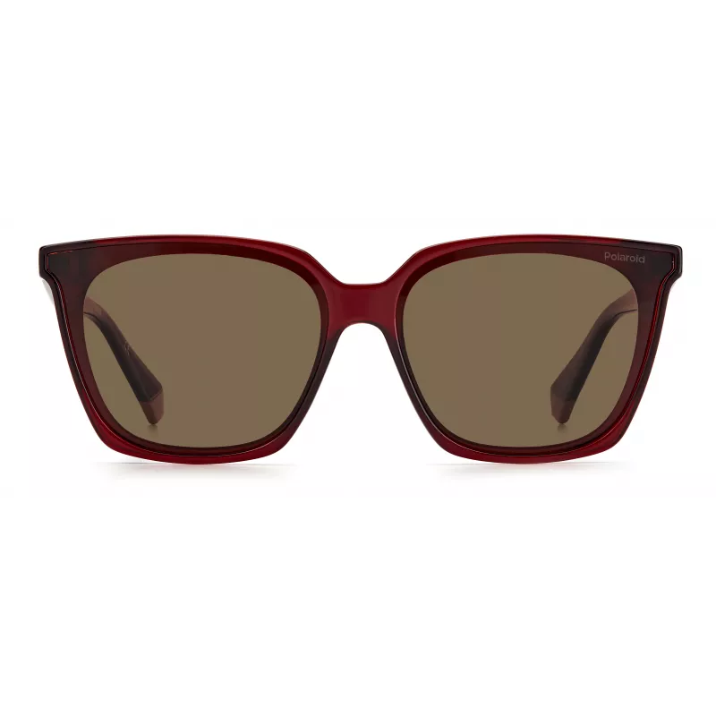 POLAROID PLD6160SC9ASP Damen Rechteck-Sonnenbrille - Smoke Grey Polarized
