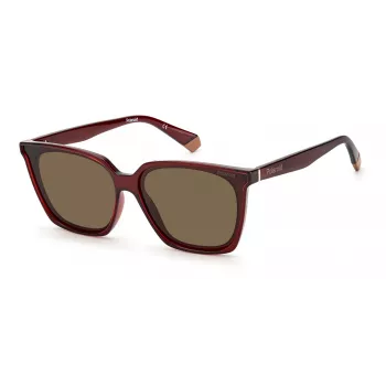 POLAROID PLD6160SC9ASP Damen Rechteck-Sonnenbrille - Smoke Grey Polarized