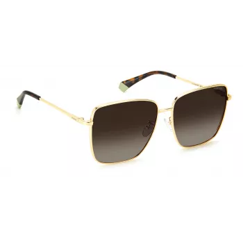 Polaroid PLD6164GS06JL Damen-Sonnenbrille - Havanna-Rahmen, braune polarisierte Gläser, 59 mm