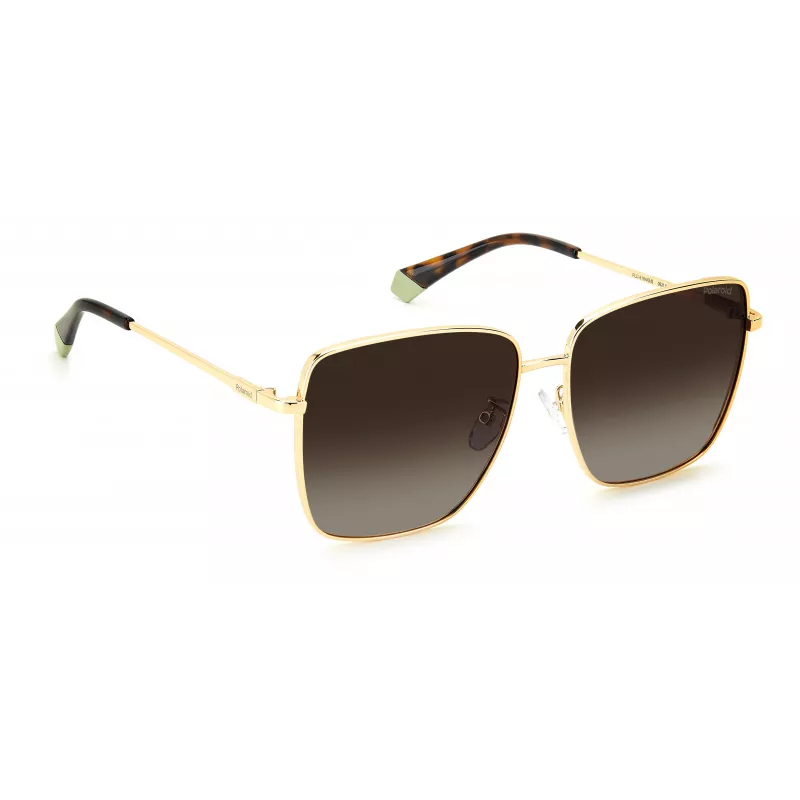 Polaroid PLD6164GS06JL Damen-Sonnenbrille - Havanna-Rahmen, braune polarisierte Gläser, 59 mm