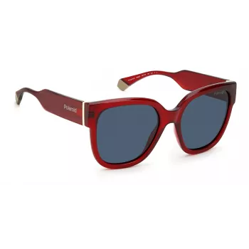Polaroid PLD6167SC9AC3 Damen-Sonnenbrille - Havana, grüne polarisierte Gläser