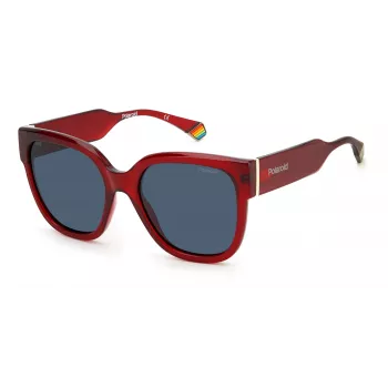 Polaroid PLD6167SC9AC3 Damen-Sonnenbrille - Havana, grüne polarisierte Gläser