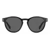 Polaroid PLD6175S807M9 Unisex Rechteckige Sonnenbrille - Schwarzer Rahmen Graue Polarisierte Gläser 51mm