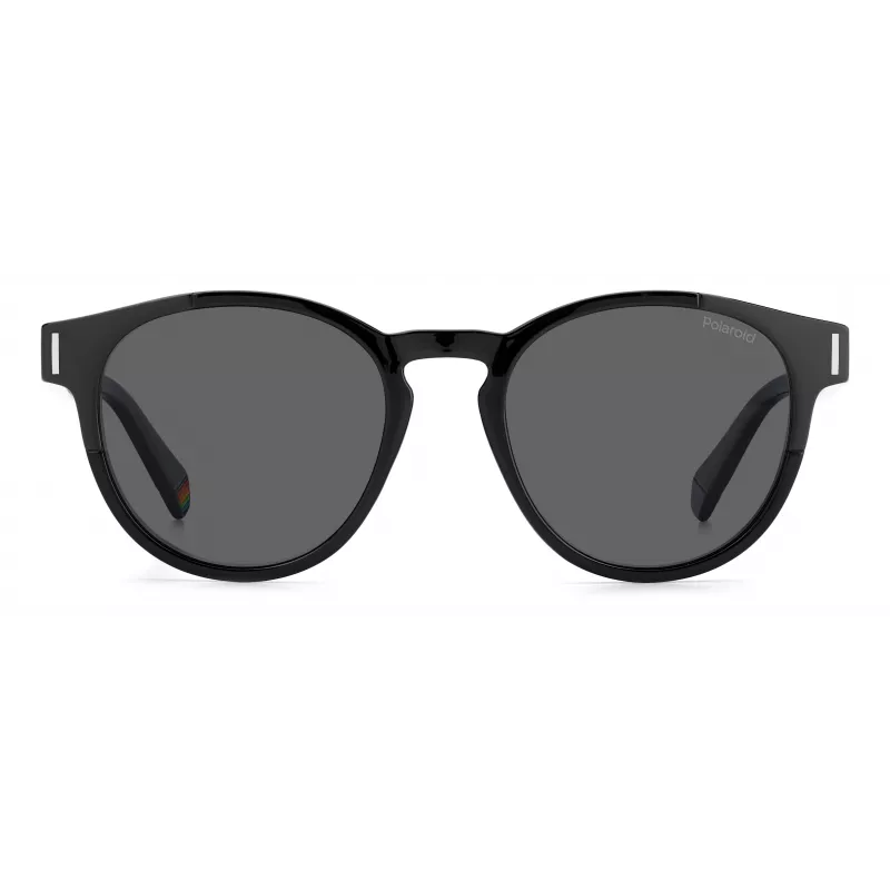 Polaroid PLD6175S807M9 Unisex Rechteckige Sonnenbrille - Schwarzer Rahmen Graue Polarisierte Gläser 51mm