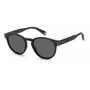 Polaroid PLD6175S807M9 Unisex Rechteckige Sonnenbrille - Schwarzer Rahmen Graue Polarisierte Gläser 51mm