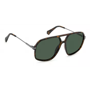 Polaroid PLD6182/S Unisex-Sonnenbrille - Havanna-Schildpattrahmen, braune polarisierte Gläser, 59 mm