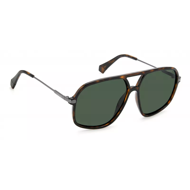 Polaroid PLD6182/S Unisex-Sonnenbrille - Havanna-Schildpattrahmen, braune polarisierte Gläser, 59 mm