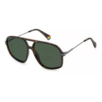 Polaroid PLD6182/S Unisex-Sonnenbrille - Havanna-Schildpattrahmen, braune polarisierte Gläser, 59 mm