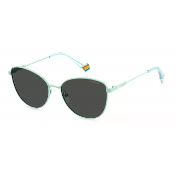 Polaroid PLD6188S5CB Damen-Sonnenbrille - Havanna-Acetatrahmen, braune polarisierte Gläser, 55 mm