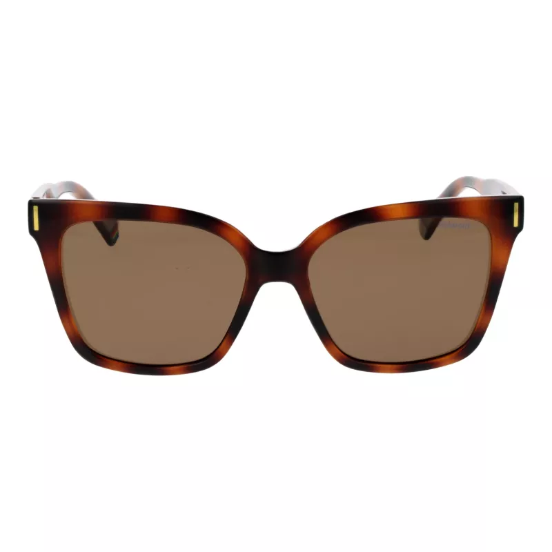 Polaroid PLD6192S54086 Damen-Sonnenbrille - Havanna Brauner Rahmen, Polarisierte Braune Gläser - 54mm