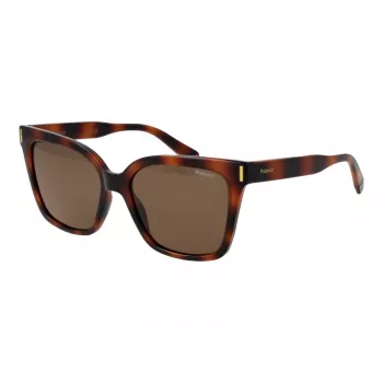 Polaroid PLD6192S54086 Damen-Sonnenbrille - Havanna Brauner Rahmen, Polarisierte Braune Gläser - 54mm