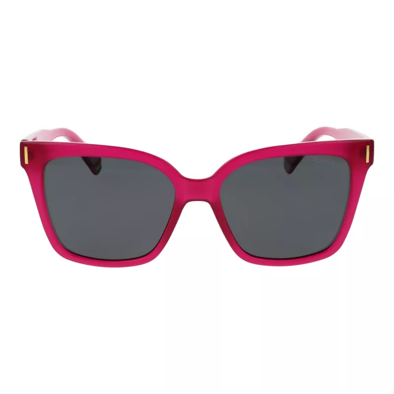 Polaroid PLD6192S54MU1 Damen-Sonnenbrille, Havana, Braune polarisierte Gläser, 54 mm