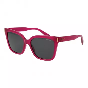 Polaroid PLD6192S54MU1 Damen-Sonnenbrille, Havana, Braune polarisierte Gläser, 54 mm