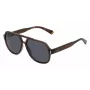 Polaroid PLD6193S09QF7 Unisex Rechteck-Sonnenbrille - Havanna-Rahmen, graue polarisierte Gläser, 57 mm