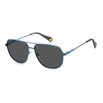 Polaroid PLD6195SXFLLF Unisex Rechteck-Sonnenbrille - Polarisiert UV400 58mm