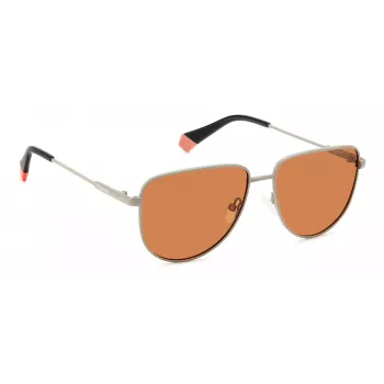 Polaroid PLD6196SX2M8F Unisex Square Sonnenbrille - Havana Rahmen, Braune Polarized TAC Gläser, 56mm