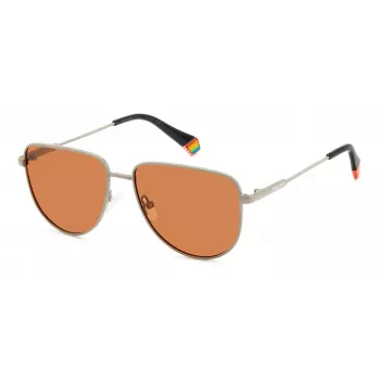 Polaroid PLD6196SX2M8F Unisex Square Sonnenbrille - Havana Rahmen, Braune Polarized TAC Gläser, 56mm