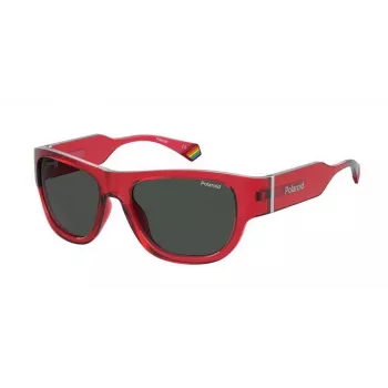 POLAROID PLD6197SMCC9A Unisex Sonnenbrille - Schwarzer Rahmen, graue polarisierte Gläser 55/17/130 mm