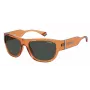 Polaroid PLD6197SMCL7Q Unisex Rechteckige Sonnenbrille - Havana/Braun - Polarisiert UV400