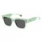 POLAROID PLD6198SX1EDF Unisex Rechteck-Sonnenbrille - Schwarzer Rahmen Graue Polarisierte Gläser 52mm