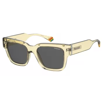 POLAROID PLD6198SXMC40 Unisex Rechteckige Sonnenbrille - Havana/Braun - 52/18/140 mm