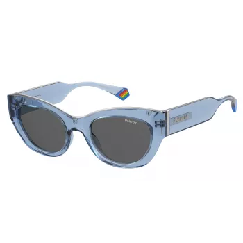 Polaroid PLD6199SXMCMV Damen Rechteckige Havana Sonnenbrille - Polarisierte Braune Gläser