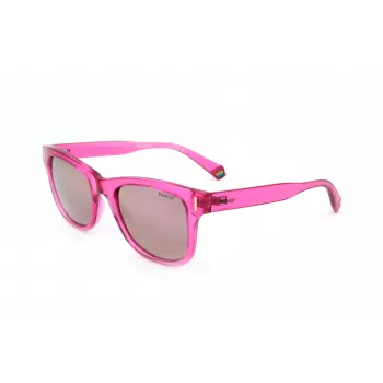 Polaroid PLD6206SMU1 Unisex Sonnenbrille - Schwarzer Rahmen, Graue polarisierte Gläser, 51 mm
