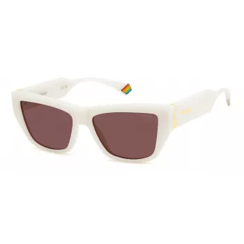 Polaroid PLD6210SXVK6 Damen-Sonnenbrille - Havanna-Rahmen, braune polarisierte Gläser, 55 mm