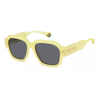 Polaroid PLD6212SX40G Unisex Rechteckige Sonnenbrille - Havanna Rahmen, Grüne Polarisierte Gläser - 54/17/140 mm