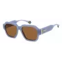Polaroid PLD6212SXMVU Unisex eckige Sonnenbrille - Schwarzer Rahmen, graue polarisierte Gläser - 54/17/140 mm
