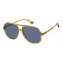 POLAROID PLD6217S40G Unisex Sonnenbrille - Schwarzer Rahmen, graue polarisierte Gläser, 57 mm