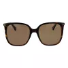 Polaroid PLD6218S56086 Damen Aviator Sonnenbrille Havana Braun Polarisiert 56mm