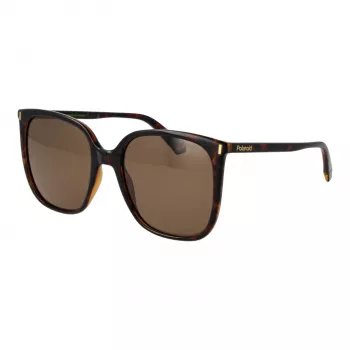 Polaroid PLD6218S56086 Damen Aviator Sonnenbrille Havana Braun Polarisiert 56mm